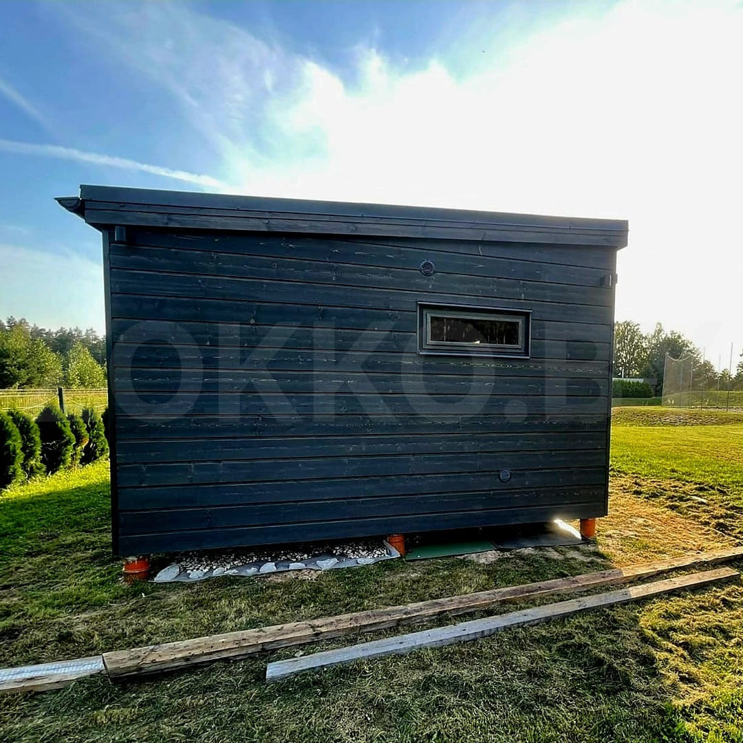 строительство каркасной бани 8х4,5 